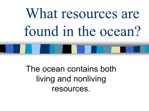 What resources are found in the ocean?