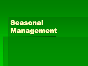 Seasonal Management Presentation.