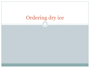 Ordering dry ice