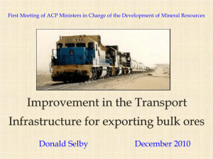 Improvement in the Transport Infrastructure for exporting bulk