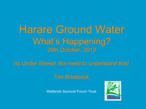 Harare ground water - The Kubatana Archive Site