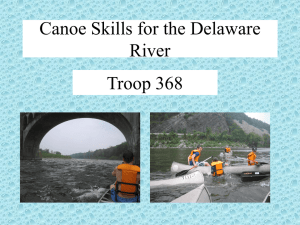 Canoe Skills for the Delaware River