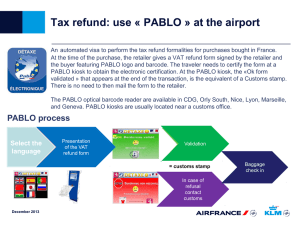Simplified tax refund in CDG