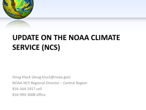 NOAA Climate Services Presentation