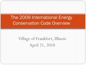2009 International Energy Code Presentation by Don Plass