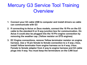 Mercury G3 Service Tool Training Overview