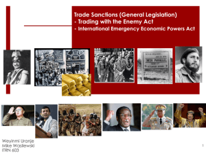 Presentation - International Trade Relations