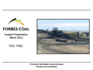 Stephan Theron - Forbes & Manhattan Coal Corp.