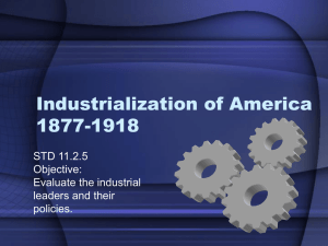Industrialization of America 1877-1918