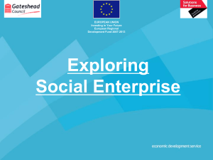 What is a Social Enterprise?