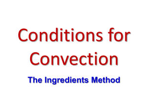 Ingredients - Conditions for Convection 2