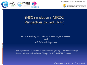 ENSO simulation in MIROC