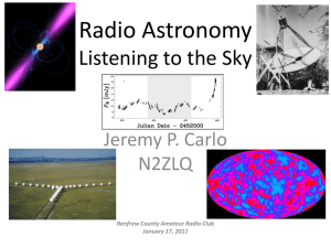 Radio Astronomy: Listening to the Sky