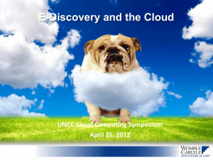 E-Discovery in the Cloud