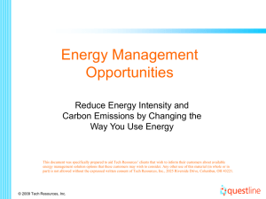 Energy Management Opportunities