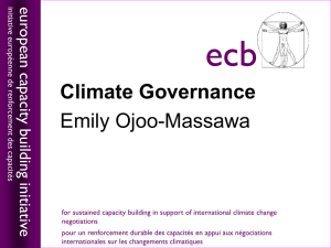 Climate Governance - European Capacity Building Initiative