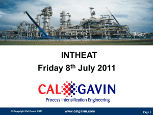 Cal Gavin Presentation - Intensified Heat Transfer Technologies for
