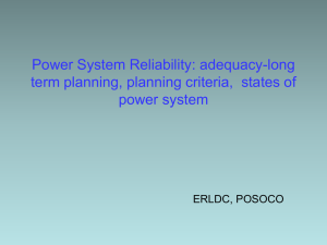 Power System Reliability: adequacy