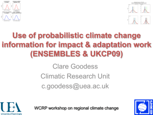 Use of probabilistic climate change information for impact