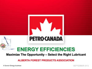 Petro-Canada Lubricants - Alberta Forest Products Association