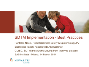 Nacci - SDTM Implementation Best Practices - BIAS