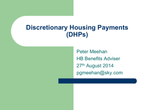 Discretionary Housing Payment