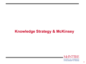 Knowledge Strategy and McKinsey