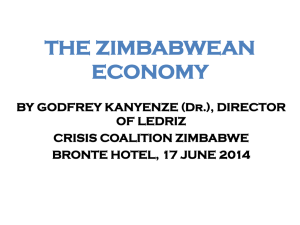 THE ZIMBABWEAN ECONOMY