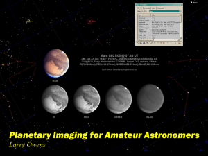Planetary Imaging for Amateur Astronomers