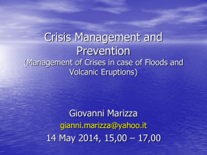Crisis Management and Prevention