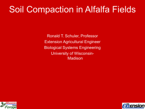 Soil Compaction in Alfalfa Fields