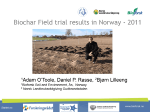 Field trials biochar in norway 2011