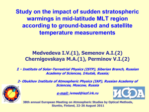 Mesopause Temperature Variations during Strong Sudden