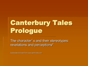 Canterbury Tales Prologue Character Analysis