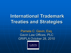 Paris Convention - Gavin Law Offices, PLC