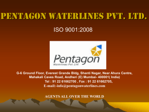 Presentation - Pentagon Waterlines Pvt. Ltd.