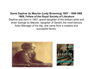 Dame Daphne du Maurier (Lady Browning) 1907
