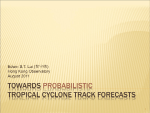 Towards Probabilistic Tropical Cyclone Track Forecasts