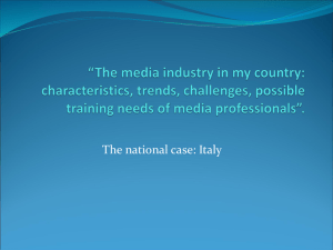 Media Industry - GSI ITALIA in Italy