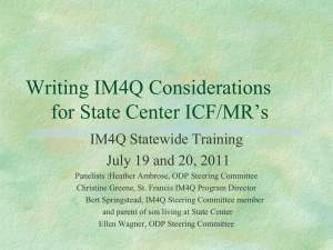 OMR State Centers - Institute on Disabilities