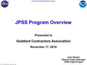 JPSS Program Overview - Goddard Contractors Association