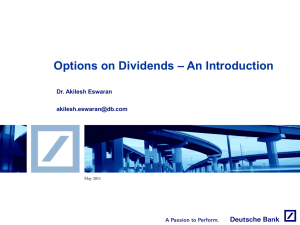 Options on Dividends