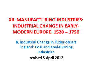 XII. MANUFACTURING INDUSTRIES: INDUSTRIAL CHANGE IN