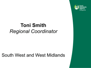 Toni Smith, Food Standards Agency presentation