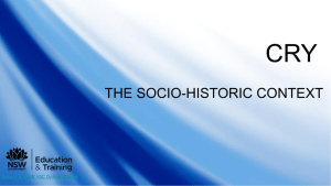Tutorial 3: The socio-historic context