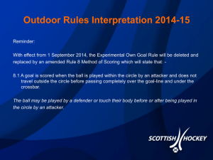 the Outdoor Rule Interpretaions for