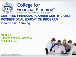Direct Participation Programs - College for Financial Planning