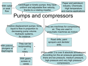 Pumps and compressors