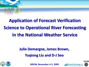 Application of Forecast Verification Science to Operational