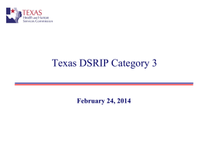 DSRIP Category 3 webinar - Texas Regional Health Partnership 7